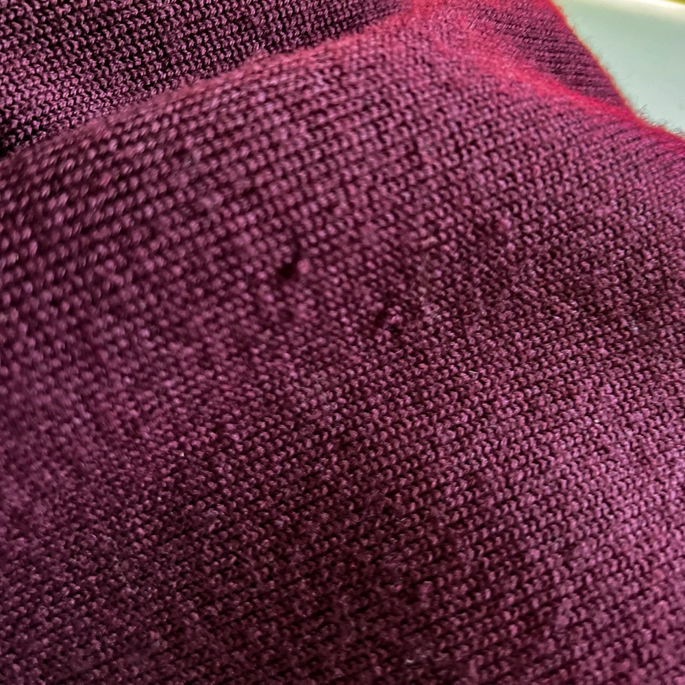 Victoria Victoria Beckham Wool Oversized Piped Turtleneck Sweater Iron Red Small - Picture 11 of 12